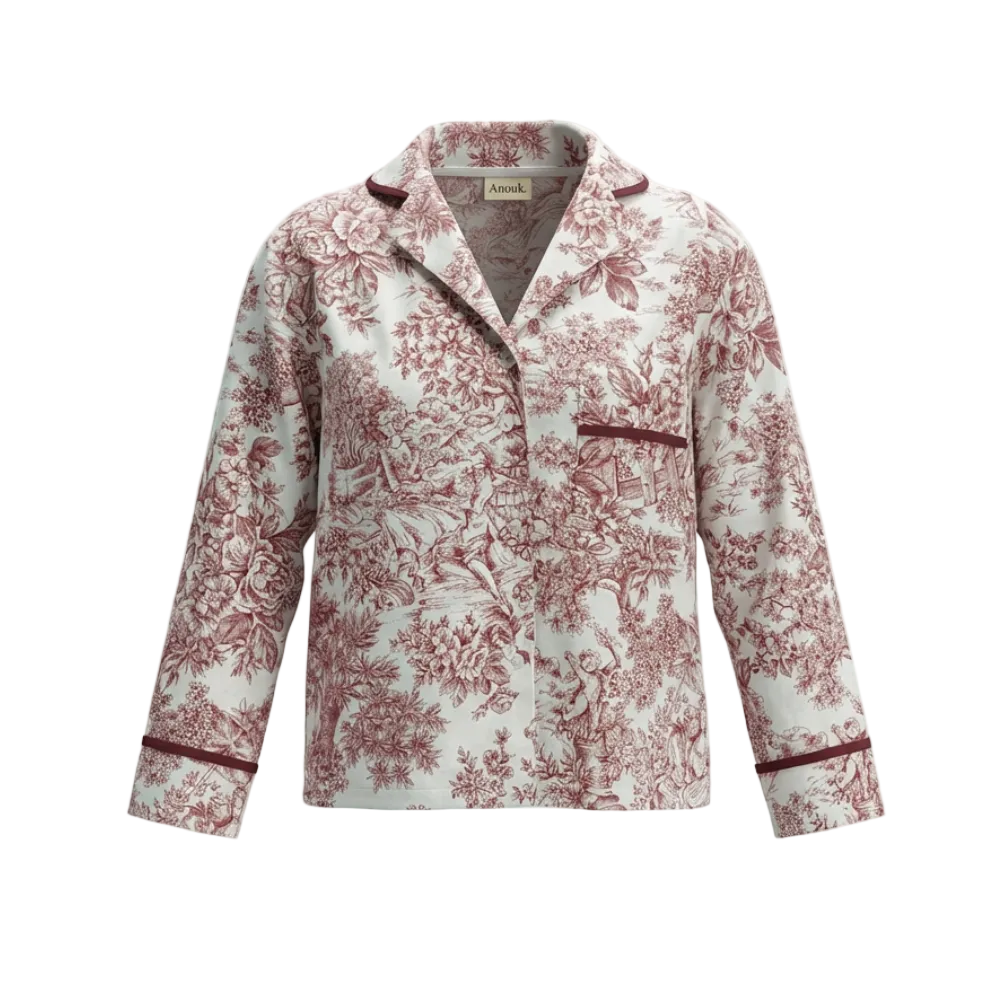 Haut de pyjama Sèvres Bordeaux