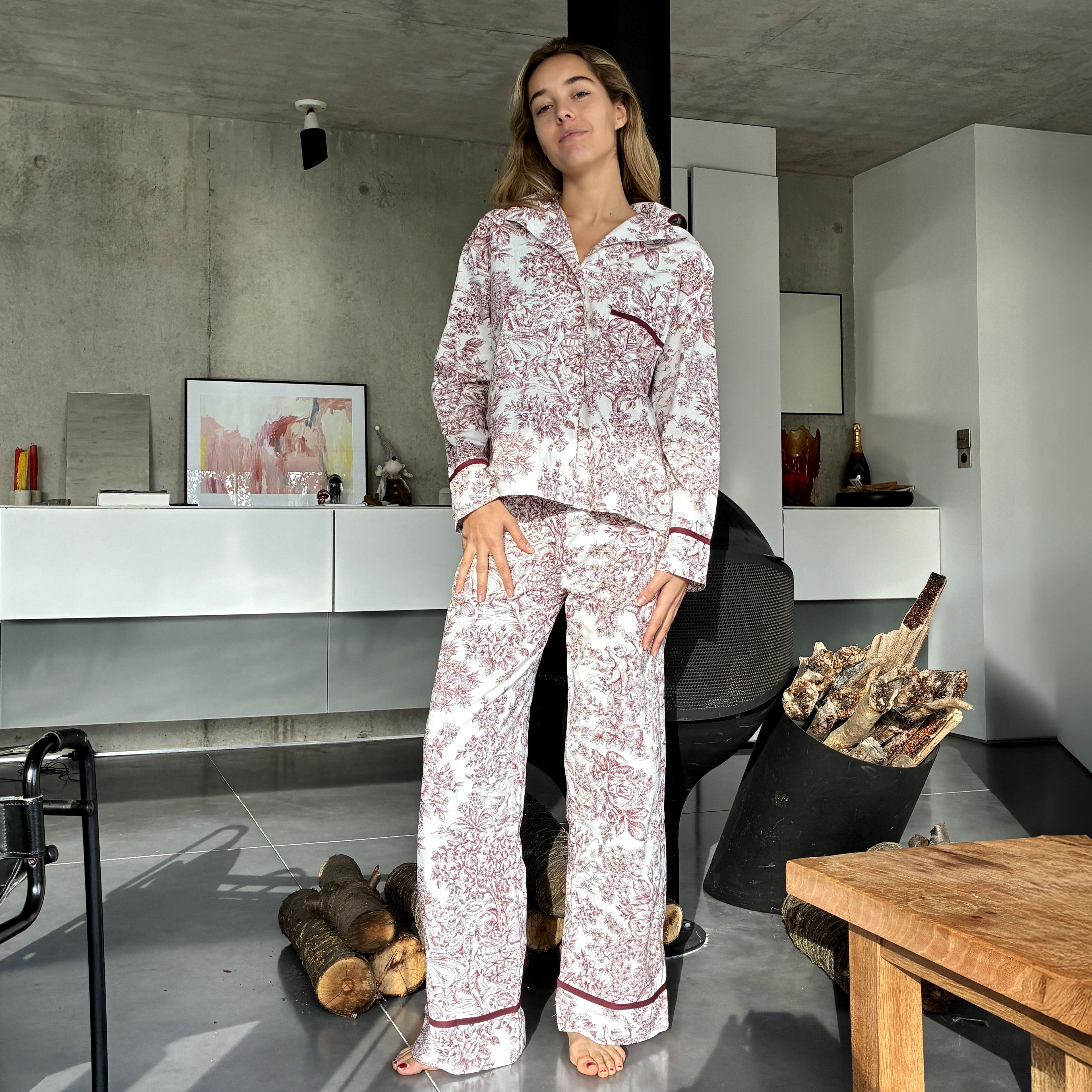 Haut de pyjama Sèvres Bordeaux