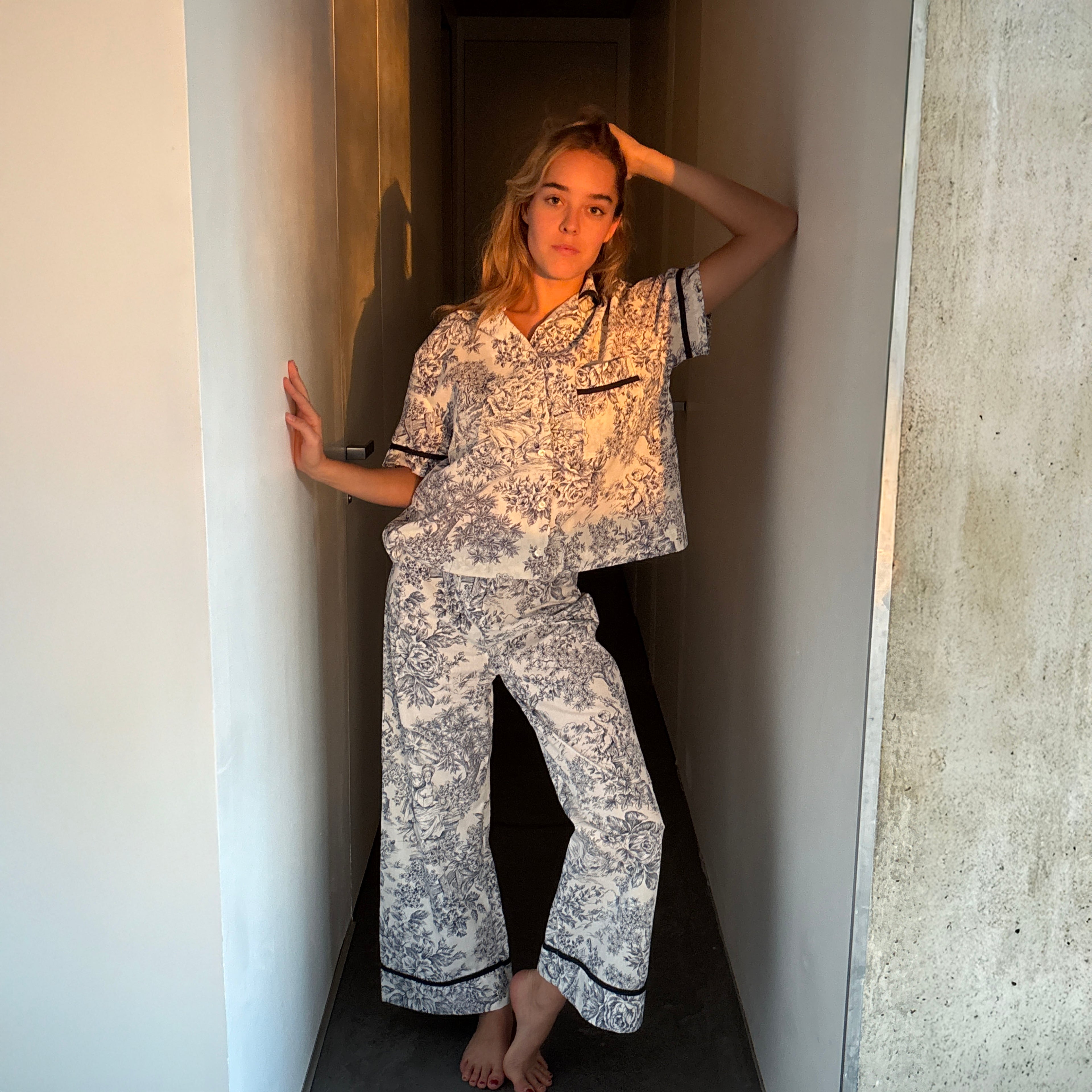 Bas de pyjama Sèvres bleu