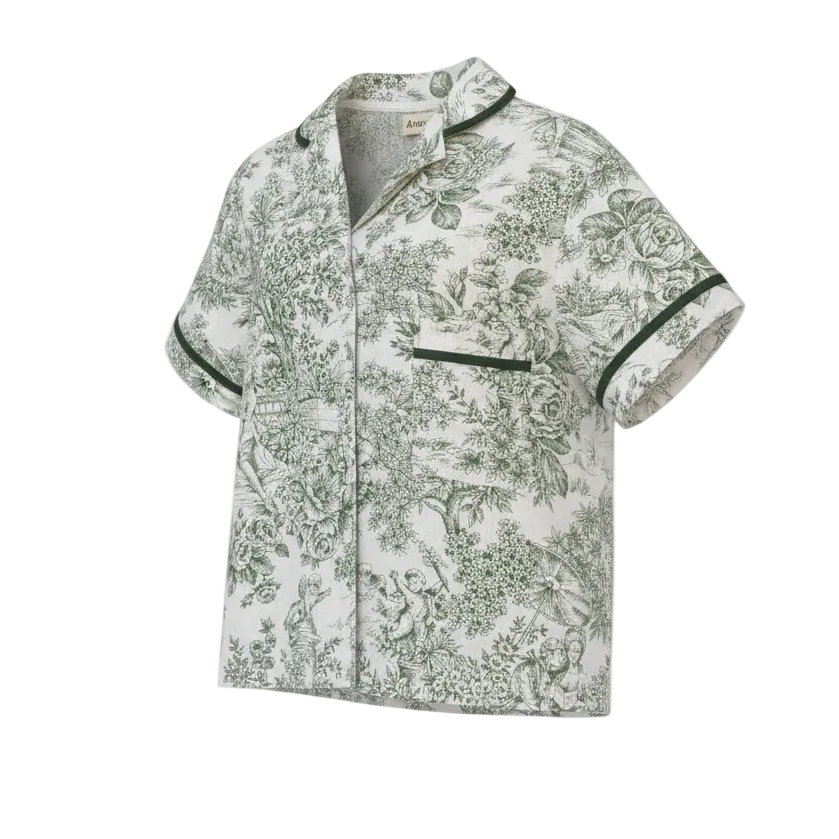 Trianon Green Pyjama Top