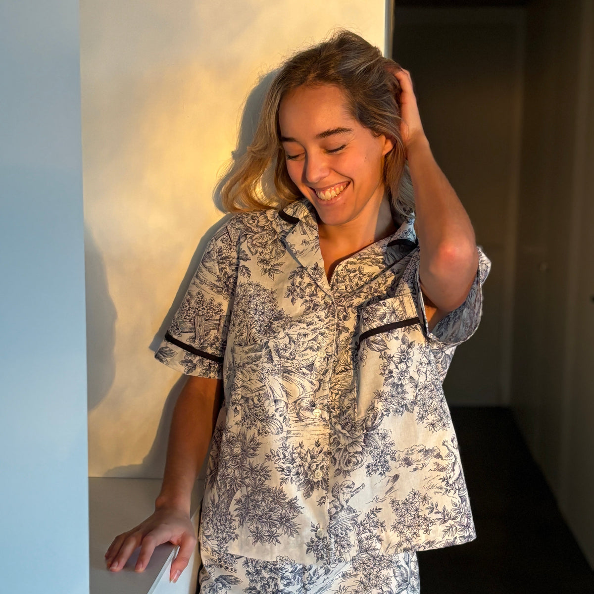 Haut de pyjama Trianon Bleu